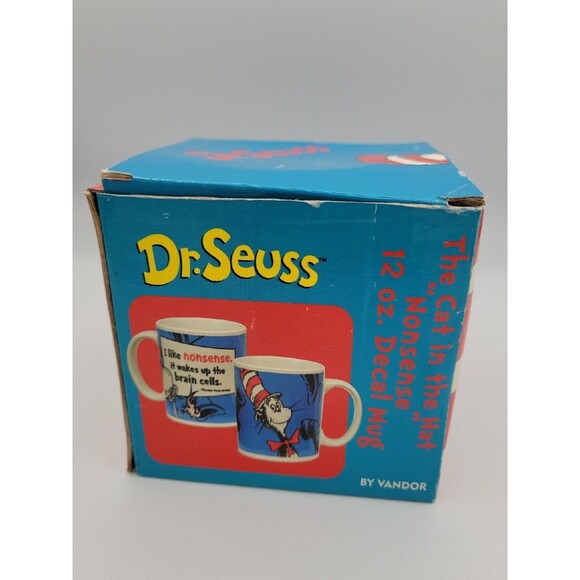 Dr Seuss Coffee Cup Mug Cat in the Hat w/ Box Blue Collectible12oz - Picture 9 of 16